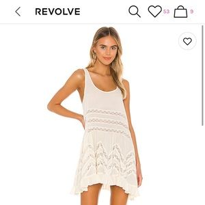 Free People Voile and lace trapeze slip